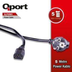 Qport Q-POW5 5m Güç Kablosu