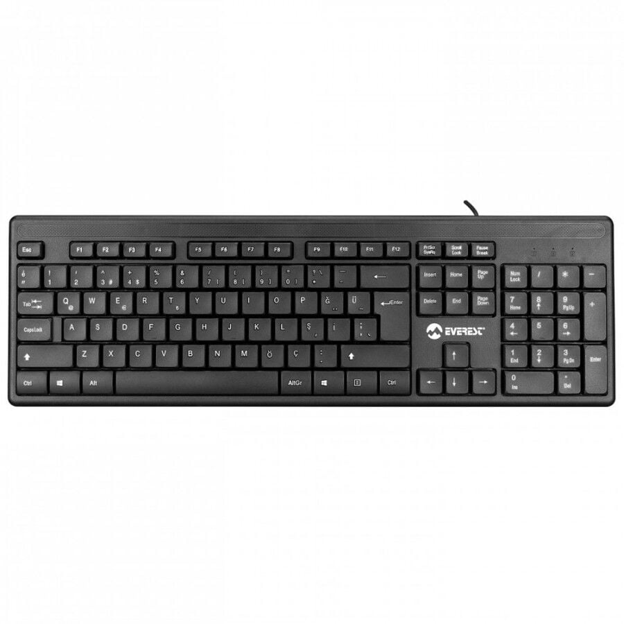 Everest KB-1002 Siyah USB Siyah Kablolu Klavye