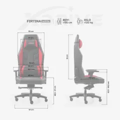 xDrive Fırtına Profesyonel Oyuncu Koltuğu Kumaş Kırmızı/Siyah