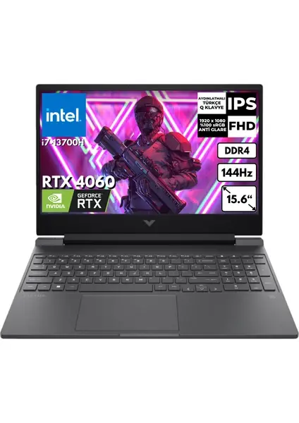 HP VICTUS 15-FA1055NT 8U846EA 15.6'' i7-13700H 16GB 1TB SSD 8GB RTX4060 DOS