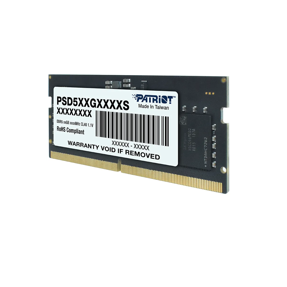 Patriot Signature Line Serisi 16GB(1x16GB) DDR5 4800MHz CL40 SODIMM Ram