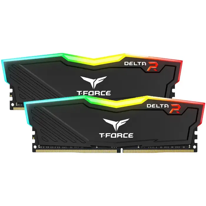 Team T-Force Delta RGB Siyah 16 GB (2x8) 3200 MHz DDR4 CL16 Oyuncu PC Ram