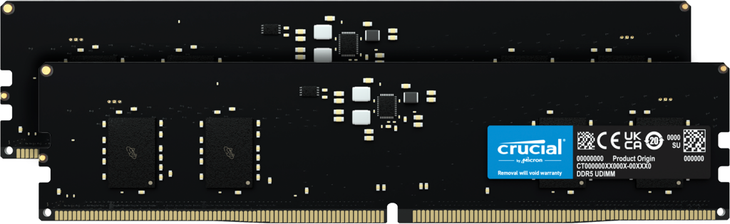 Crucial 16 GB (2x8) 4800 MHz DDR5 CL40 CT2K8G48C40U5 PC Ram