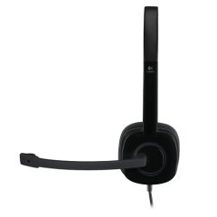 Logitech H151 Strereo 3.5mm Kablolu Mikrofonlu Kulaklık, Siyah