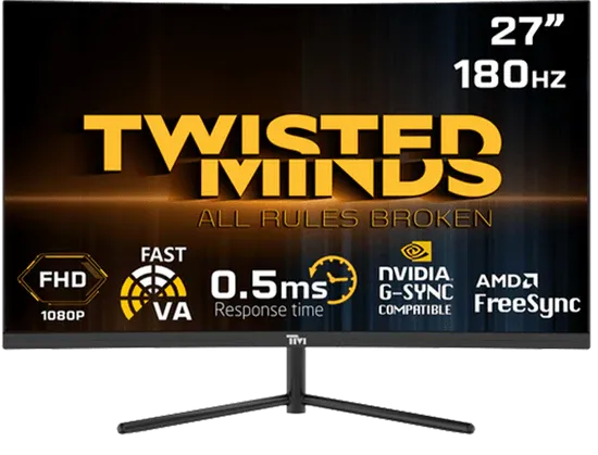 Twisted Minds TM27FHD180VA 27‘, curve, FHD 180Hz, VA, 0.5ms, HDMI2.0, HDR Oyuncu Monitorü