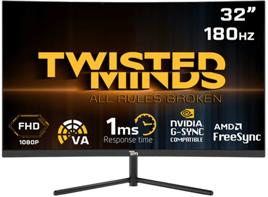 Twisted Minds 32inch, HDR (R1500),FHD ,180Hz, VA, 1ms, HDMI2.0 Oyuncu Monitorü