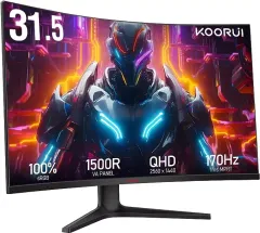Koorui GA01 1 ms 170 Hz QHD 31.5'' Curved Oyuncu Monitörü