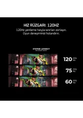 GamePower Vivid F10 24'' Curved RGB 120Hz 1ms FHD Va Panel 2x2W Hoparlör Gaming Monitör, Beyaz