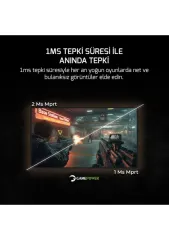 GamePower Vivid F10 24'' Curved RGB 120Hz 1ms FHD Va Panel 2x2W Hoparlör Gaming Monitör, Beyaz
