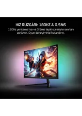 GamePower Vivid T40 24'' Curved RGB 180Hz 0.5ms FHD Va Panel 2x2W Hoparlör Gaming Monitör, Siyah