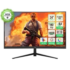 GamePower Vivid T40 24'' Curved RGB 180Hz 0.5ms FHD Va Panel 2x2W Hoparlör Gaming Monitör, Beyaz