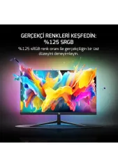 GamePower Vivid T40 24'' Curved RGB 180Hz 0.5ms FHD Va Panel 2x2W Hoparlör Gaming Monitör, Beyaz