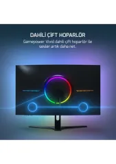 GamePower Vivid T50 27'' 1500R Curved RGB 200Hz 0.5ms FHD 2x2W Speaker VA Gaming Monitör, Beyaz