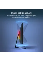 GamePower Vivid T50 27'' 1500R Curved RGB 200Hz 0.5ms FHD 2x2W Speaker VA Gaming Monitör, Beyaz