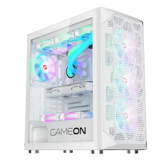 GameOn GO-EMPERORI-A Emperor Arctic I Serisi Mid Tower Gaming Kasa, Beyaz