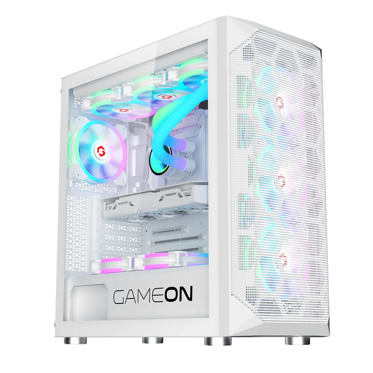 GameOn GO-EMPERORI-A Emperor Arctic I Serisi Mid Tower Gaming Kasa, Beyaz