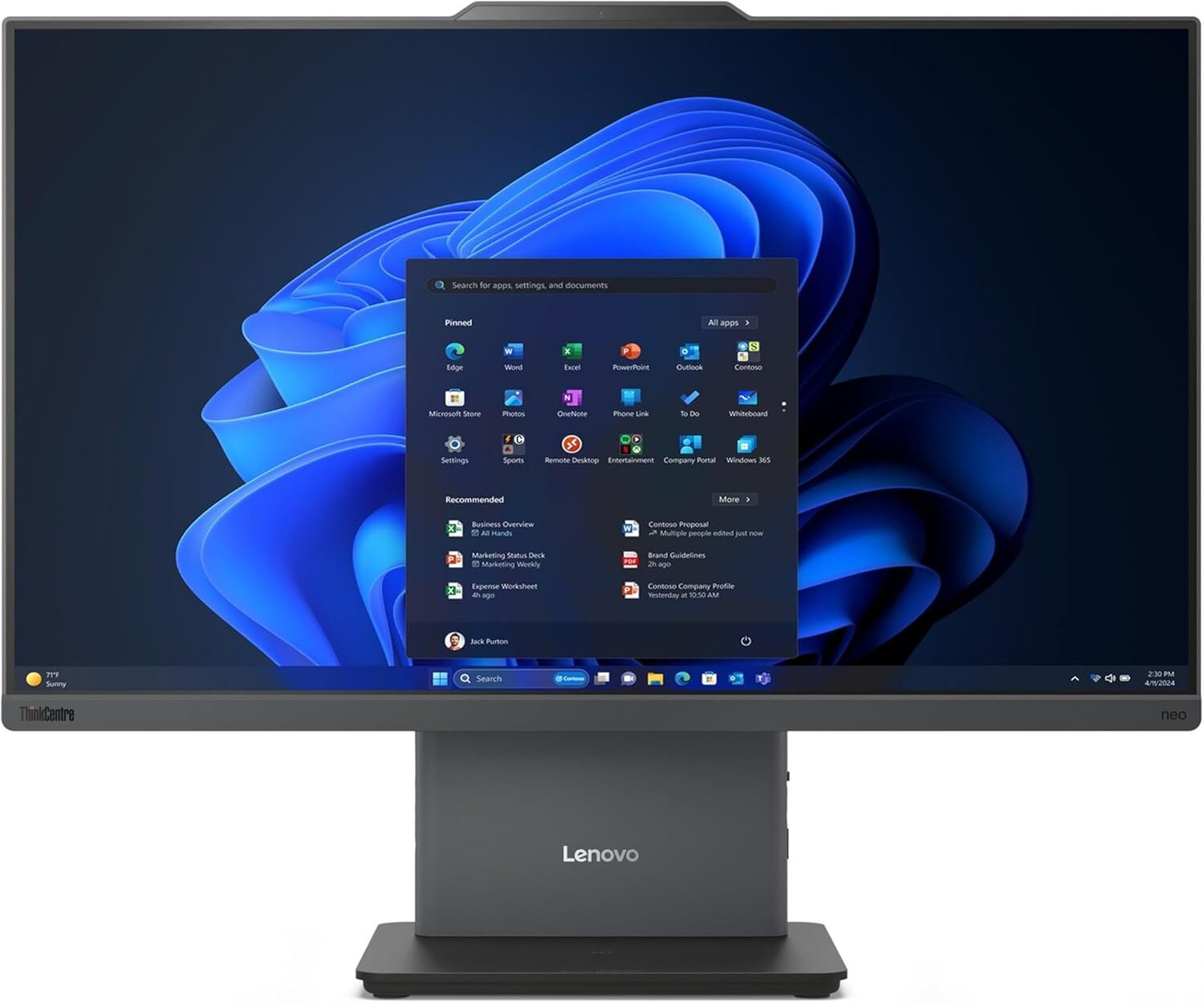 Lenovo Neo 50A 12SC001MTR 24 i5-13420H 8 GB 512 GB SSD 23.8'' Full HD Dokunmatik All in One PC