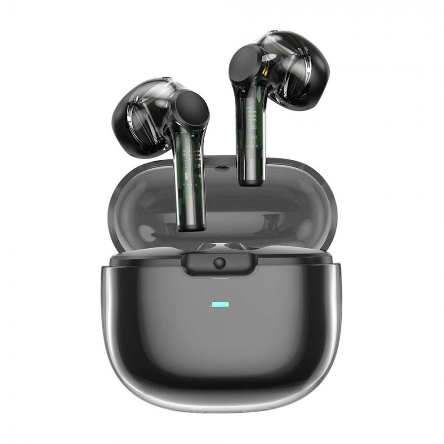 Wiwu T12 Şeffaf Tasarımlı Kulak İçi Bluetooth Kulaklık, Siyah