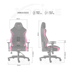 xDrive Anka Profesyonel Oyuncu Koltuğu  Pembe/Siyah