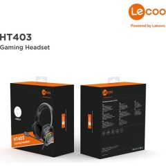 Lenovo Lecoo HT403 RGB USB 2.0 Jack Black Mikrofonlu Oyuncu Kulaklığı
