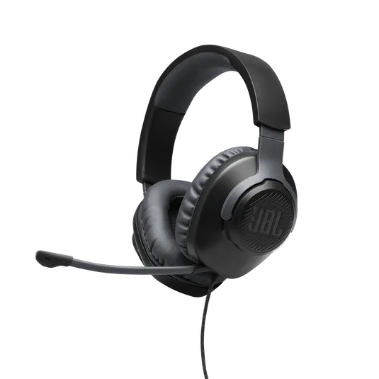 JBL Quantum 100 Kablolu Mikrofonlu Kulak Üstü Oyuncu Kulaklığı, Siyah