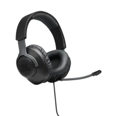 JBL Quantum 100 Kablolu Mikrofonlu Kulak Üstü Oyuncu Kulaklığı, Siyah