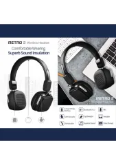 Wiwu Metro 2 Bluetooth Kulak Üstü Kulaklık, Gri
