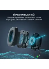Gamepower Kai Titanium X Siyah Manyetik Pad Gaming Kulaklık 2*3.5mm Jak Dönüştürücü Kablo Hediyeli
