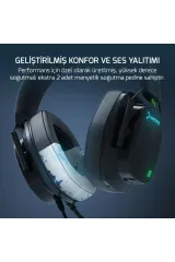 Gamepower Kai Titanium 7.1 Surround Hi-Fi RGB Oyuncu Kulaklık (2x Cooling Pad Hediyeli), Siyah