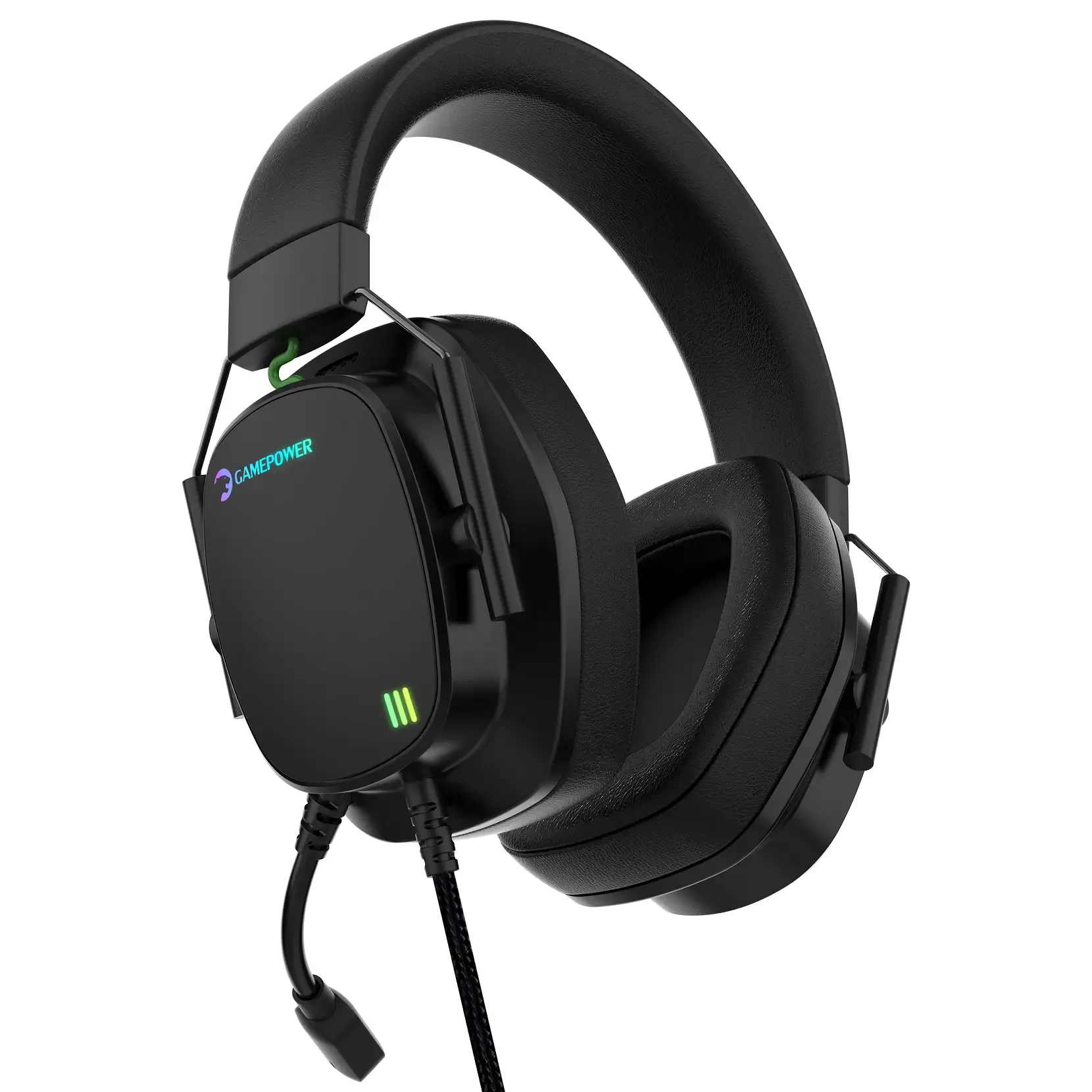 Gamepower Kai Titanium 7.1 Surround Hi-Fi RGB Oyuncu Kulaklık (2x Cooling Pad Hediyeli), Siyah