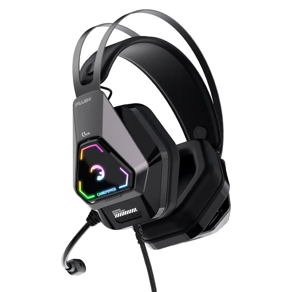 Gamepower Fujin 7.1 Surround RGB Oyuncu Kulaklığı, Siyah