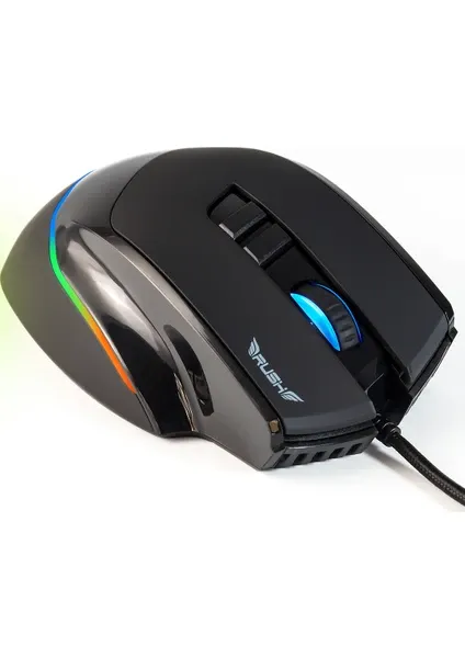 Rush Bold RM878 10.000 DPI RGB Makro Oyuncu Gaming Mouse