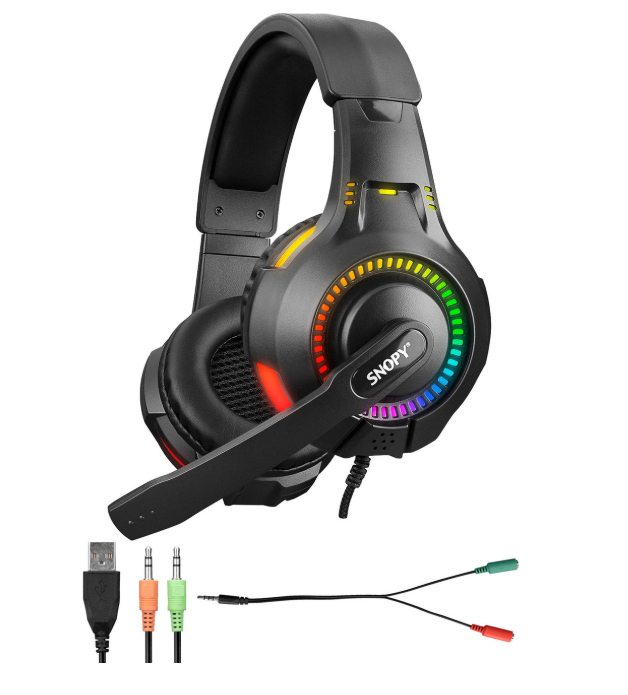 SNOPY GAMETIME 3.5MM STEREO KABLOLU LEDLI MIKROFON KULAKLIK
