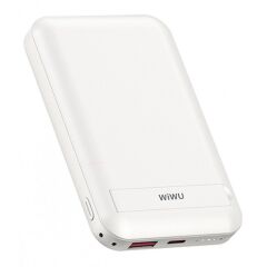Wiwu Snap Cube Magnetic Wireless Şarj 10.000 mAh Power Bank, Beyaz