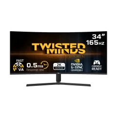 Twisted Minds Ultra Geniş Kavisli 34'' WQHD, 2K, 165HZ, 0.5MS ,VA Performans Oyuncu Monitör