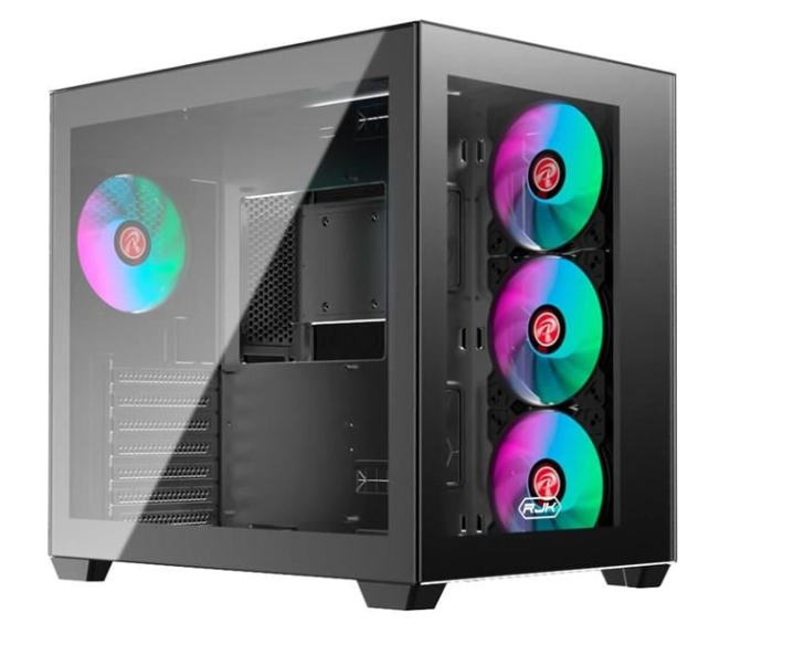 RAIJINTEK PAEAN C7 4x12CM ARGB FAN USB3.0 TEMPERLI CAM ATX KASA