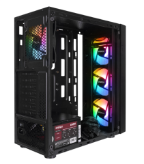 EVEREST FACED V5 MESH 600W RGB SİYAH GAMİNG KASA