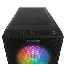 EVEREST FACED V5 MESH 600W RGB SİYAH GAMİNG KASA
