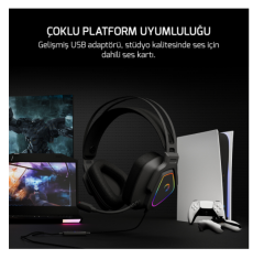 GAMEPOWER KYRUSE GRI 7.1 RGB GAMING KULAKLIK