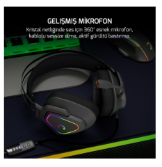 GAMEPOWER KYRUSE GRI 7.1 RGB GAMING KULAKLIK