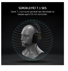 GAMEPOWER KYRUSE GRI 7.1 RGB GAMING KULAKLIK