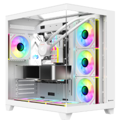 GAMEPOWER WARCRY TOPGLASS 4XARGB KASA 850W WHITE