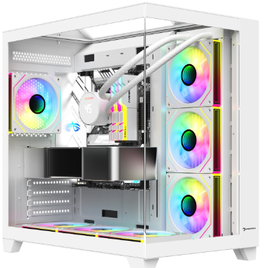 GAMEPOWER WARCRY TOPGLASS 4XARGB KASA 750W WHITE