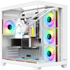 GAMEPOWER WARCRY TOPGLASS 4XARGB KASA 750W WHITE