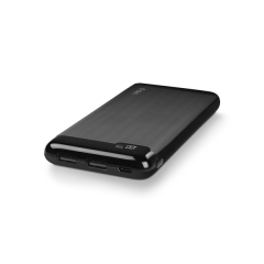Ttec PowerSlim LCD 10.000 mAh Powerbank, Siyah
