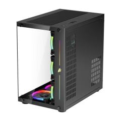 1ST PLAYER SP8 SİYAH 750W 80+ SILVER ATX 3.1 ARGB 7X12CM FAN TEMPERLİ CAM USB 3.0 ATX KASA