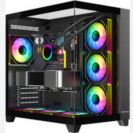 GAMEPOWER WARCRY TOPGLASS 4XARGB KASA 750W BLACK