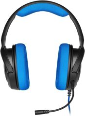 Corsair HS35 Kablolu Mikrofonlu Kulak Üstü Mavi Oyuncu Kulaklığı