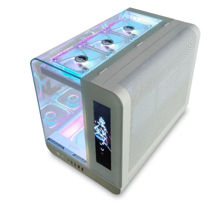 QUADRO EAGLE QX100-B 9x12CM RGB FAN USB3.2 PENCERELI MID-TOWER BEYAZ KASA