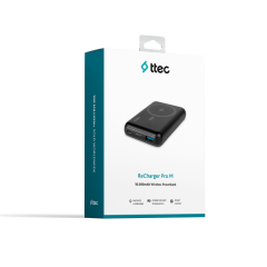 Ttec ReCharger Pro M 10.000 mAh MagSafe Uyumlu Kablosuz Taşınabilir Şarj Aleti, Siyah